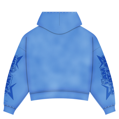 Zip Up Hoodie blue detail view